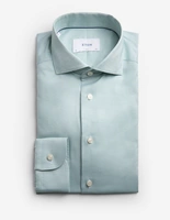 Slim Fit Skjorta Oxford Ljusgrön