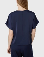 Mia Top Satin Mörkblå