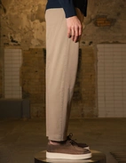 Negroni Wide-Fit Byxa Bomullsstretch Beige