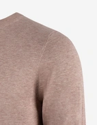 Oakford Tröja Rundhals Hight Twist Bomull Ljusbeige