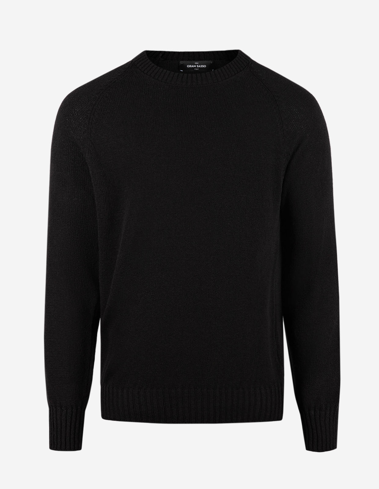 Tröja Rundhals Stickad Svart