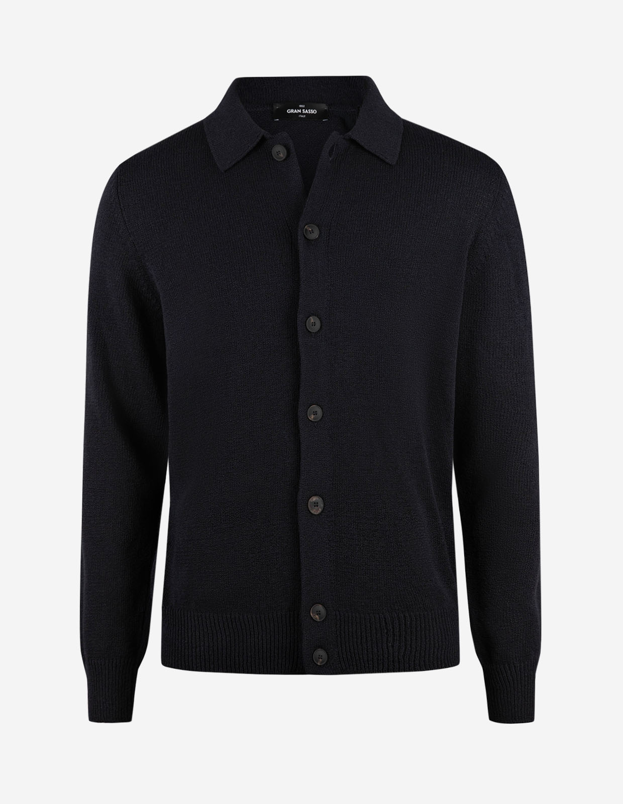 Skjortcardigan Bomull Cashmere Navy