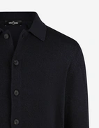 Skjortcardigan Bomull Cashmere Navy