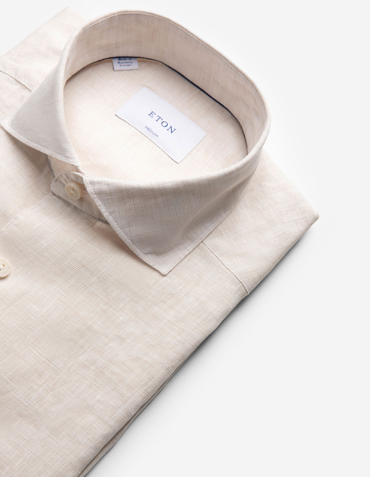 Casual Fit Skjorta Linne Ljusbeige