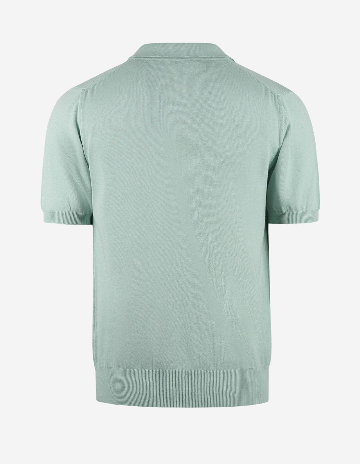 Open Polo Finstickad Bomull Grön