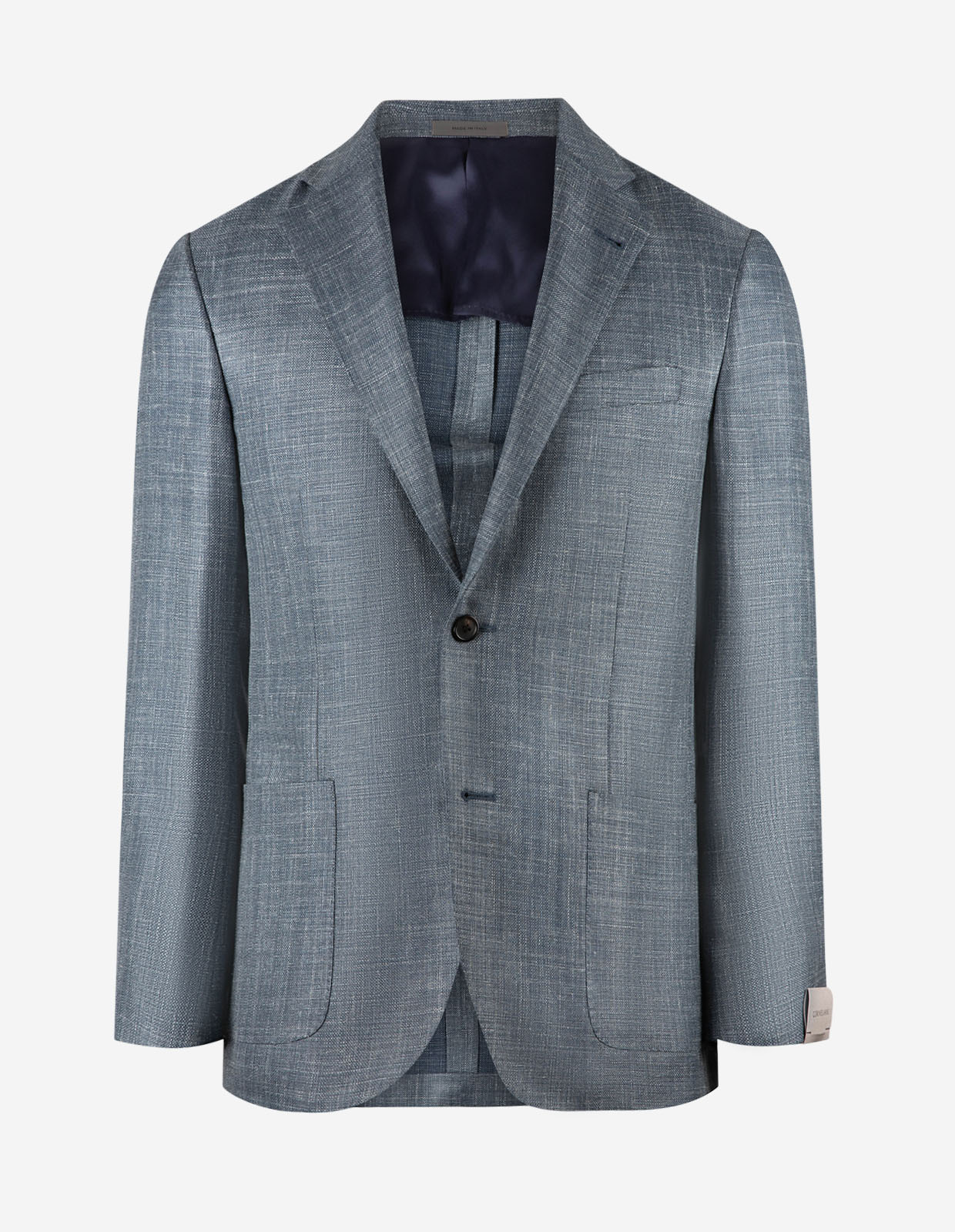 Drop7 Kavaj Ull Siden Linne Petrolblå