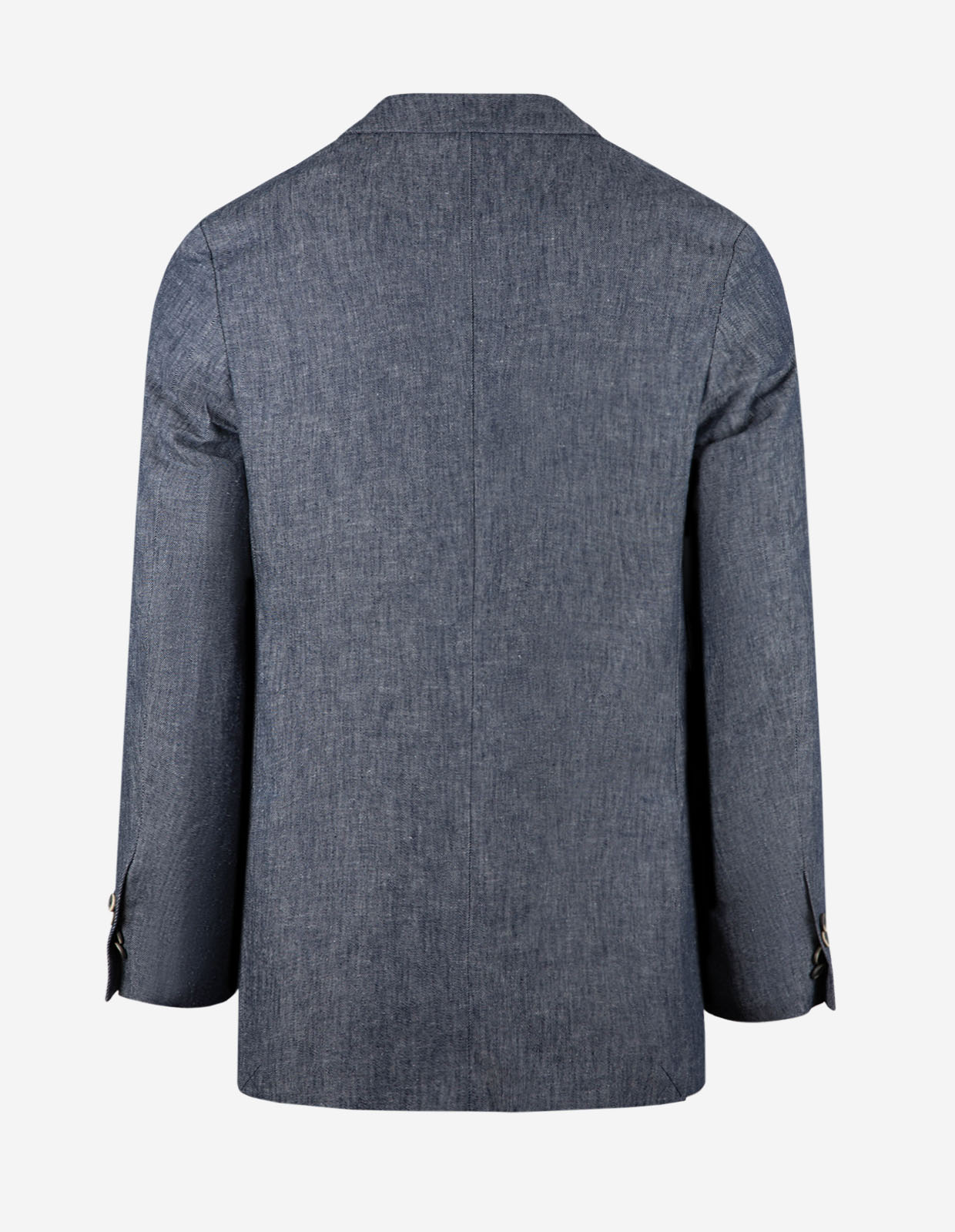 Carlo Kavaj Dubbelknäppt Linne Bomull Denimblå