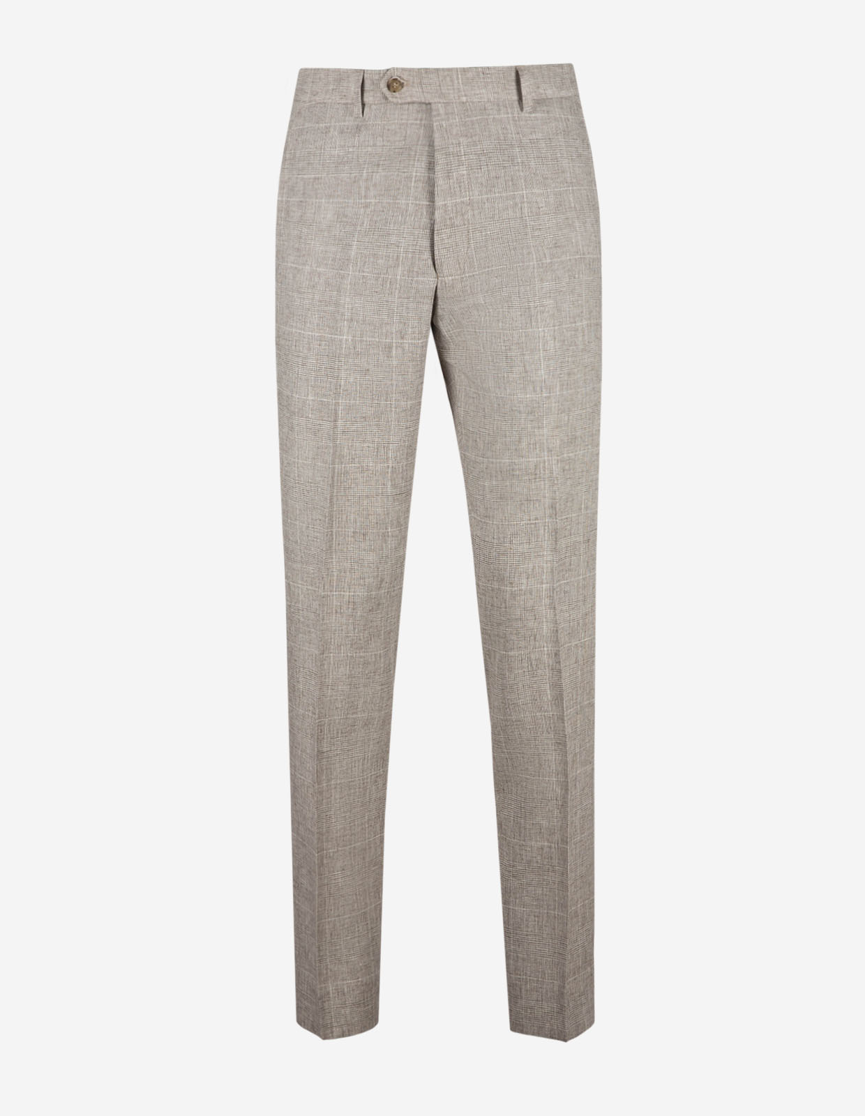 Dandy Byxa Linne Glencheck Ljusbeige