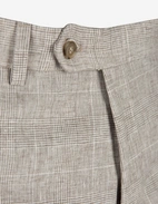 Dandy Byxa Linne Glencheck Ljusbeige