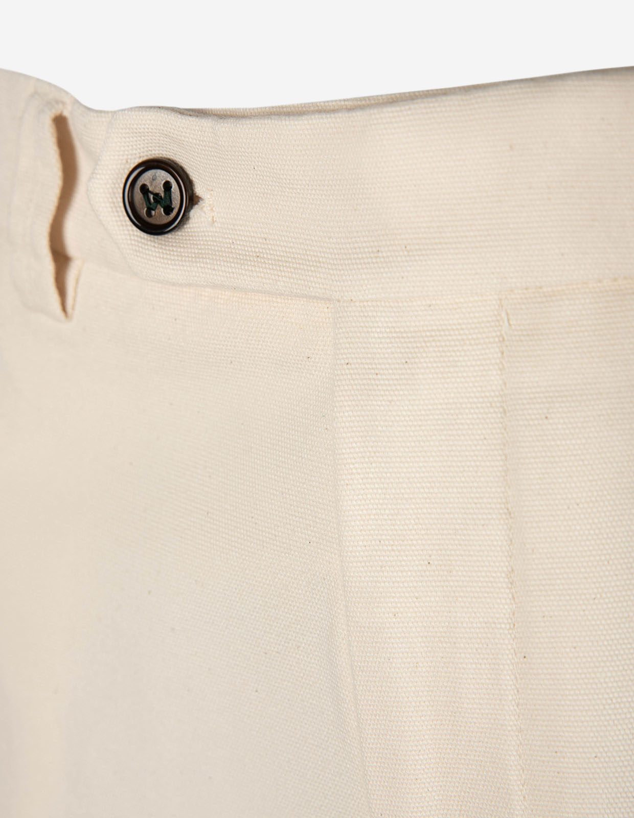 Negroni Wide-Fit Byxa Bomull Benvit
