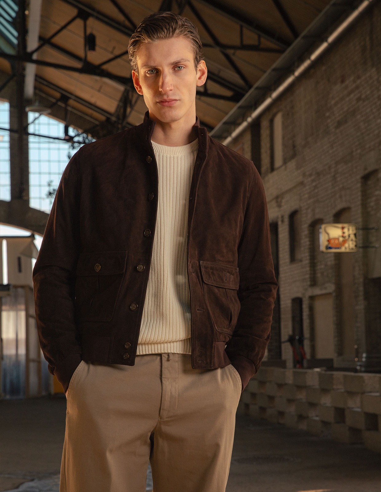 Mockajacka Blouson Getmocka Mörkbrun