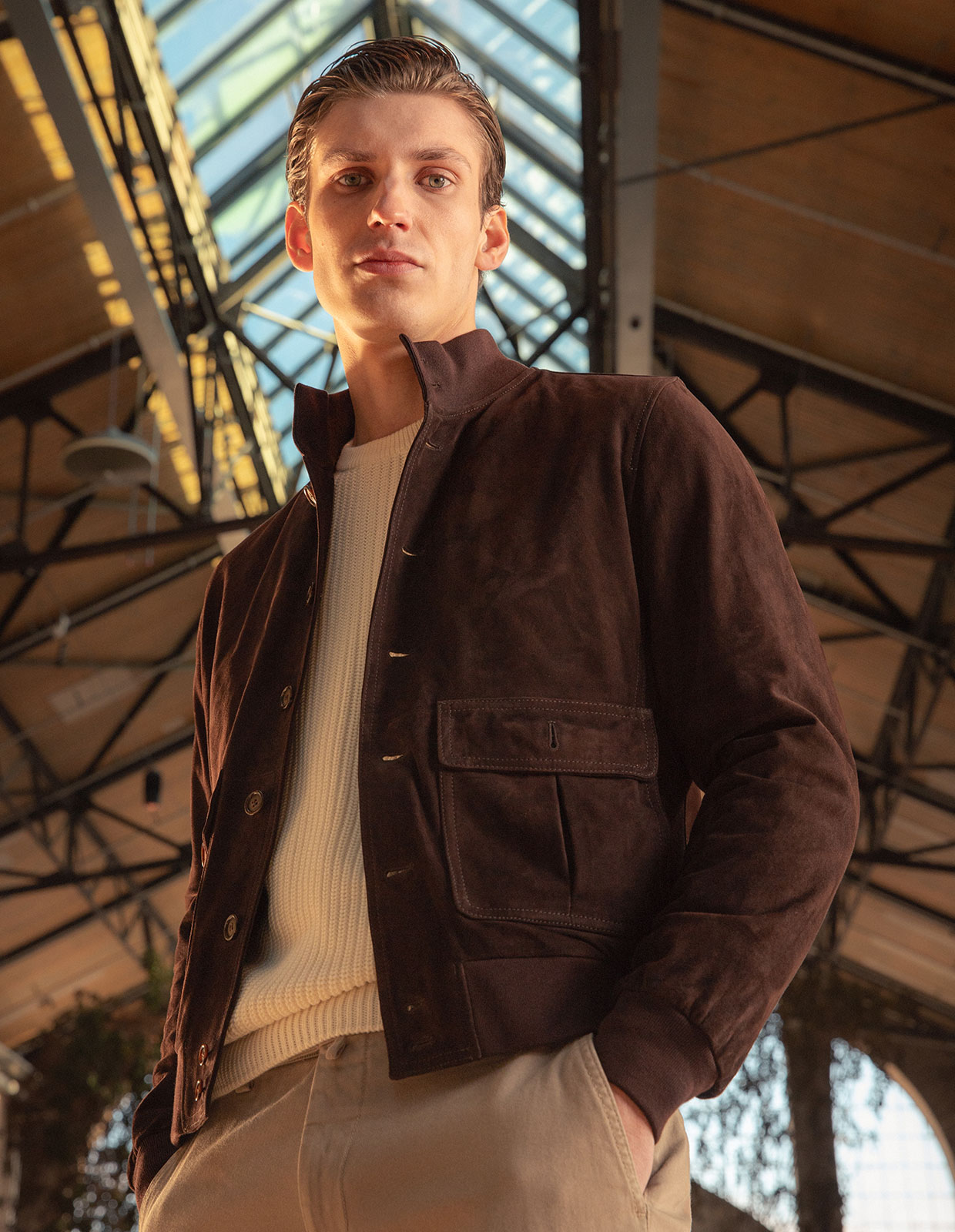 Mockajacka Blouson Getmocka Mörkbrun