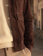 Mockajacka Blouson Getmocka Mörkbrun