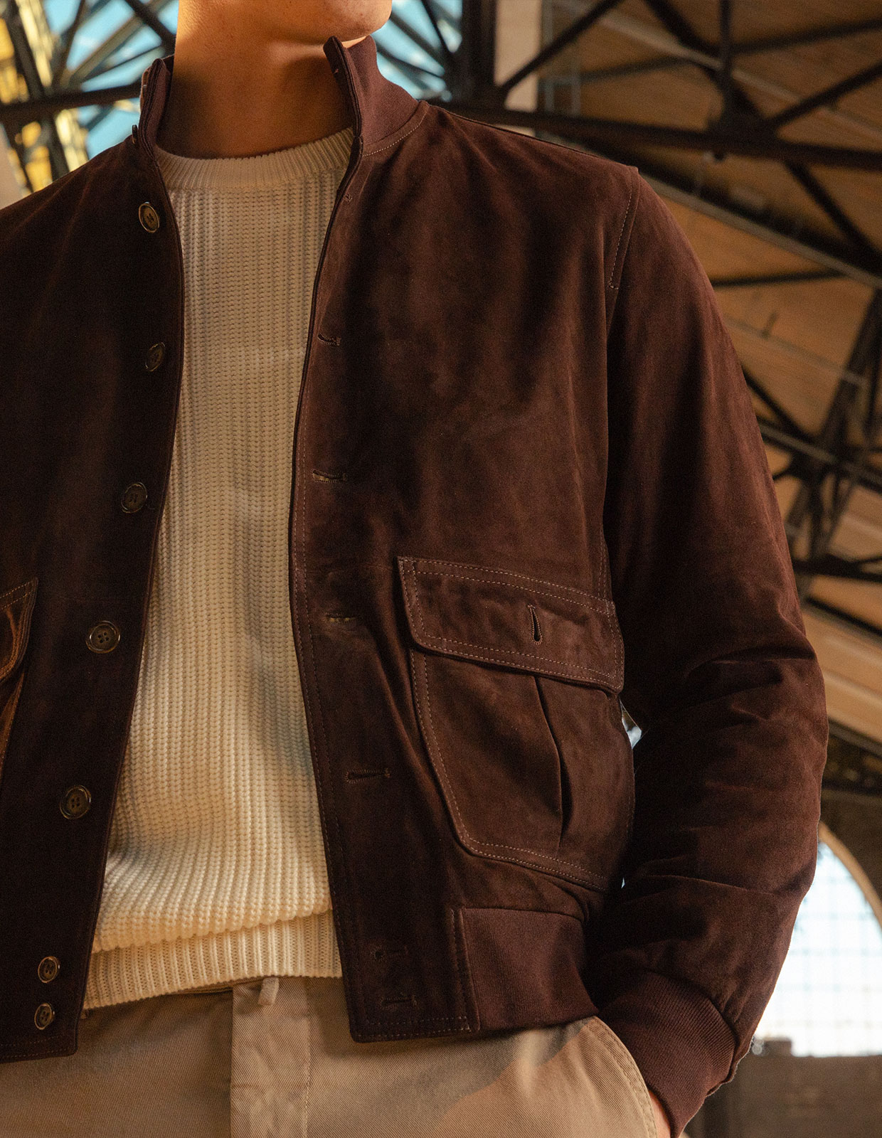 Mockajacka Blouson Getmocka Mörkbrun