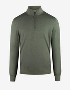 Zip-tröja Vintage S Merino Olivgrön