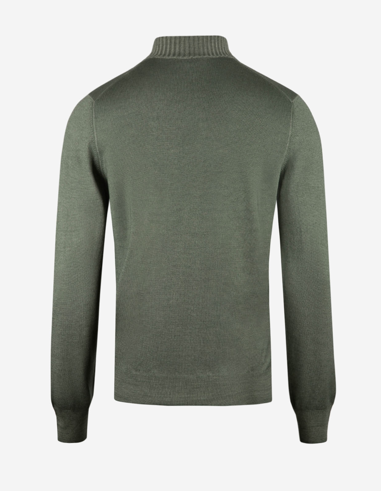 Zip-tröja Vintage S Merino Olivgrön