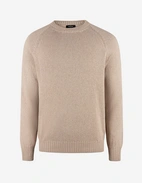 Tröja Rundhals Stickad Beige