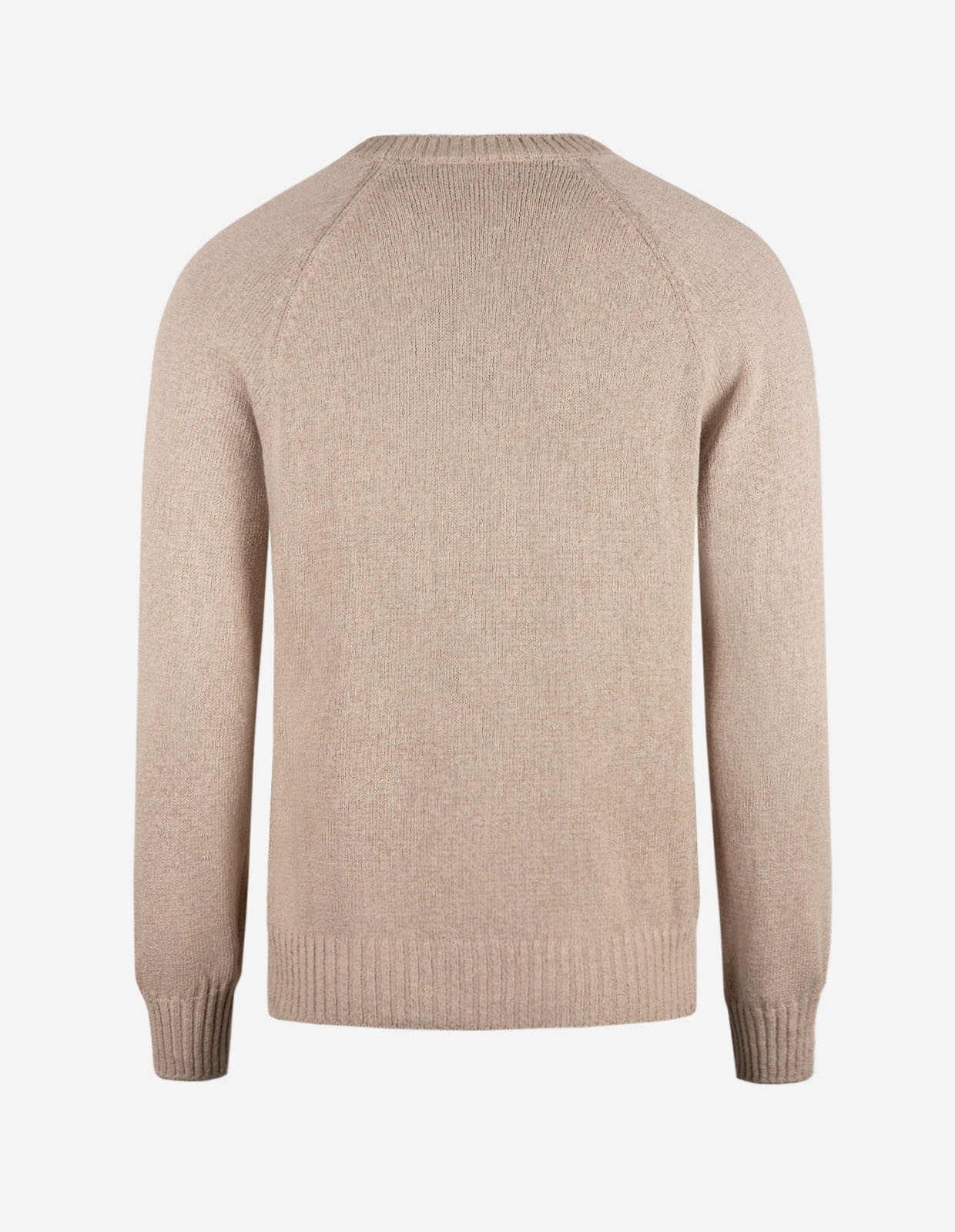 Tröja Rundhals Stickad Beige