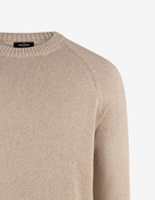 Tröja Rundhals Stickad Beige