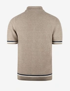 Kortärmsskjorta Stickad Linne Bomull Beige
