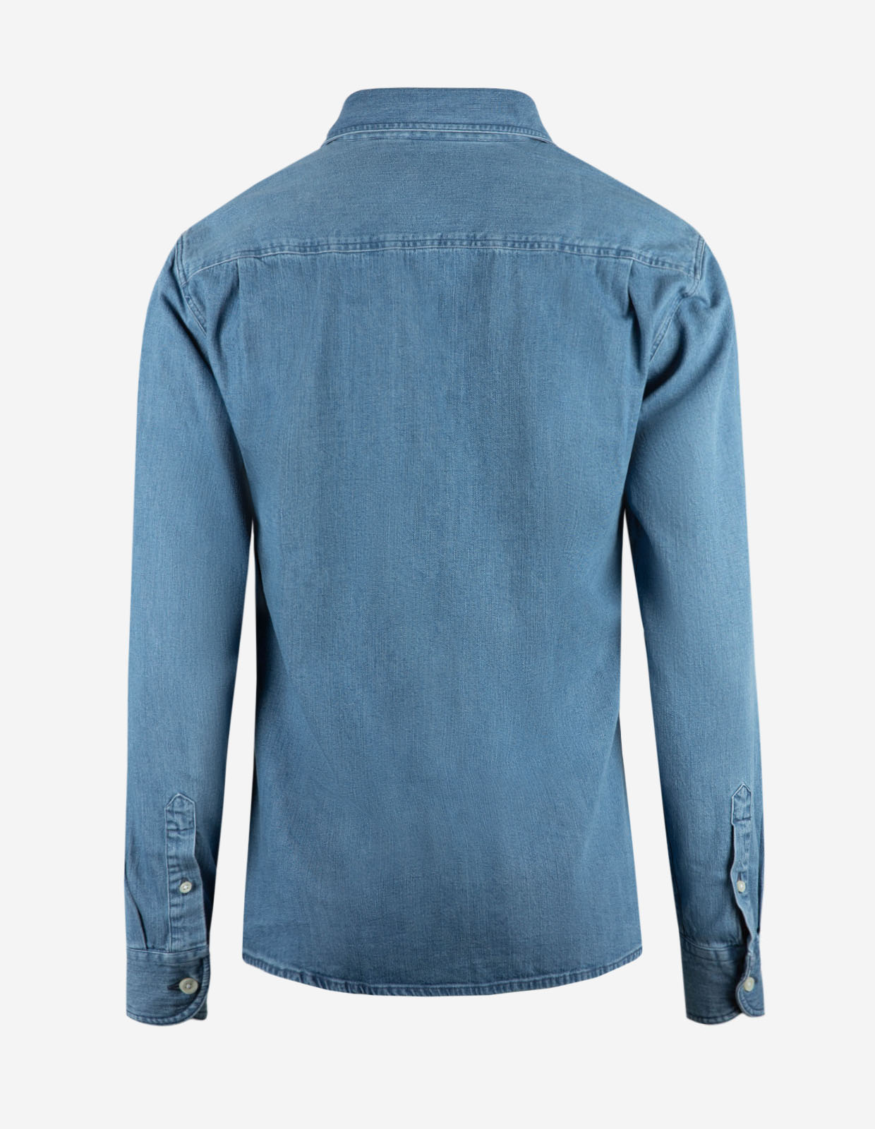 Sartorial Shirt Wester Slub Denim Ljusblå