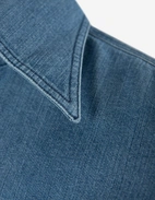 Sartorial Shirt Wester Slub Denim Ljusblå