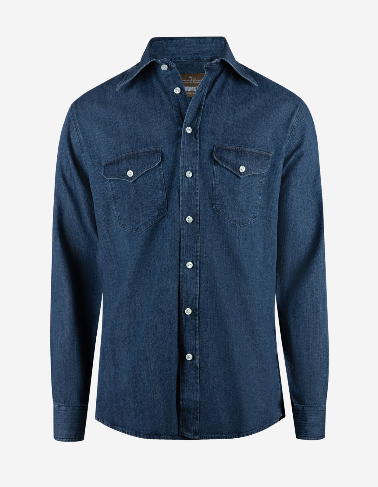 Sartorial Shirt Wester Slub Denim Mörkblå