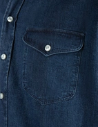 Sartorial Shirt Wester Slub Denim Mörkblå