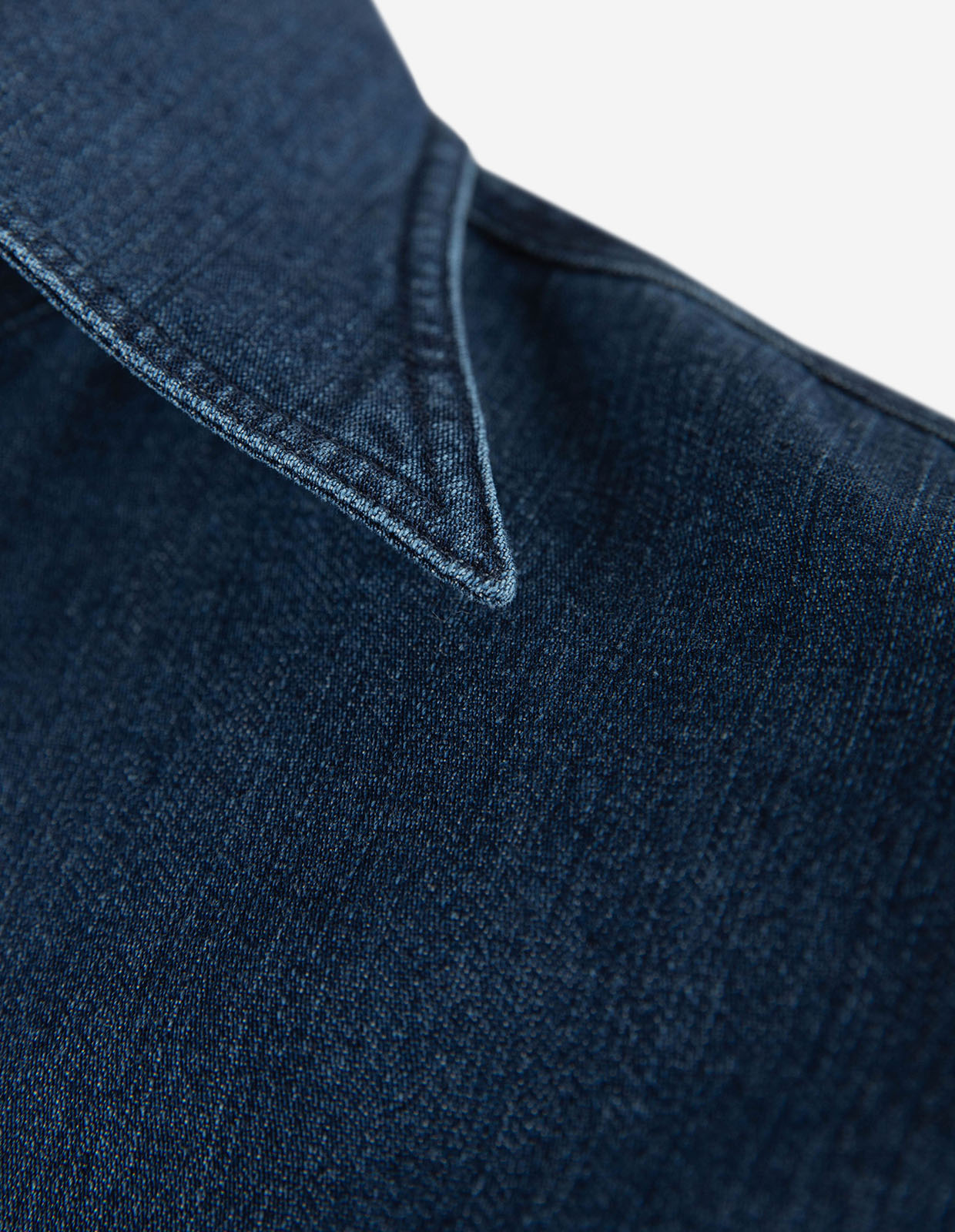 Sartorial Shirt Wester Slub Denim Mörkblå