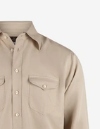 Sartorial Shirt Wester Twill Linne Bomull Beige