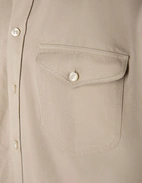 Sartorial Shirt Wester Twill Linne Bomull Beige