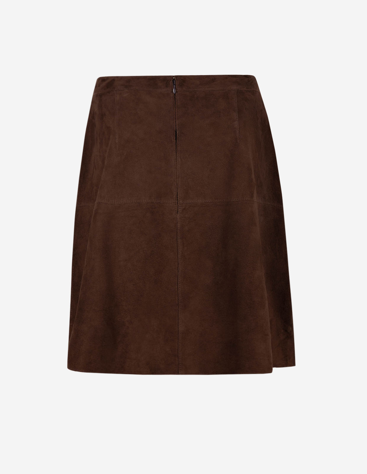 New Elsie Kjol Mocka Mörkbrun