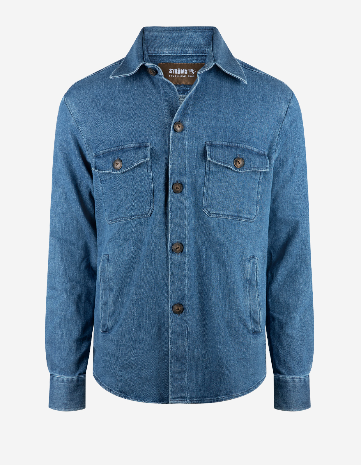 Firenze Overshirt Denim Stretch Denimblå