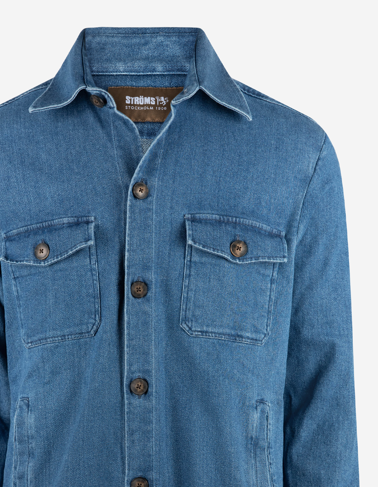 Firenze Overshirt Denim Stretch Denimblå