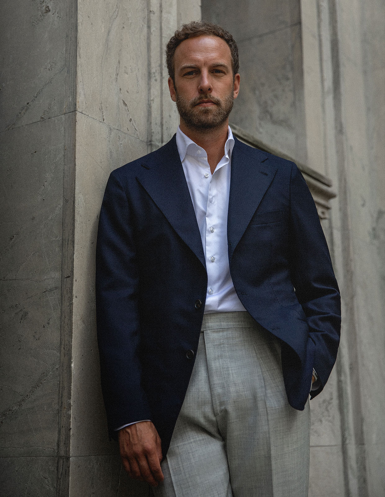 The Sartorial Jacket Hopsack Marinblå