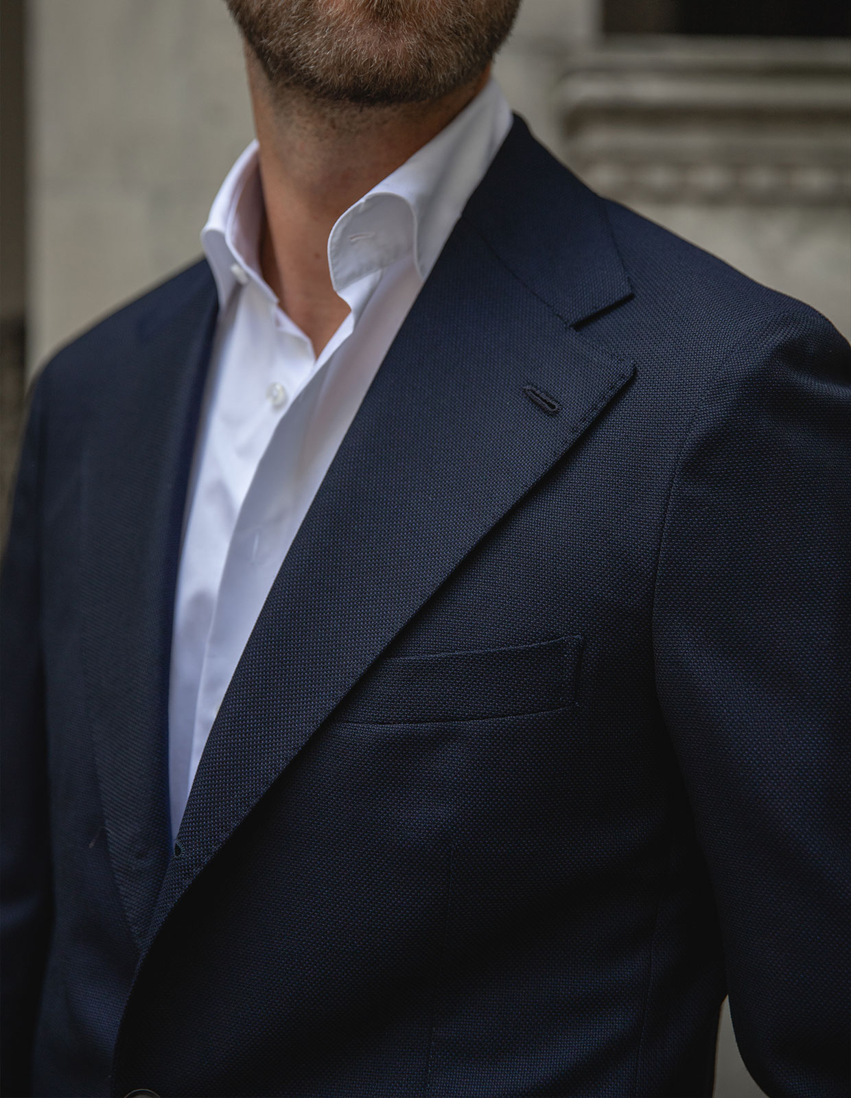 The Sartorial Jacket Hopsack Marinblå