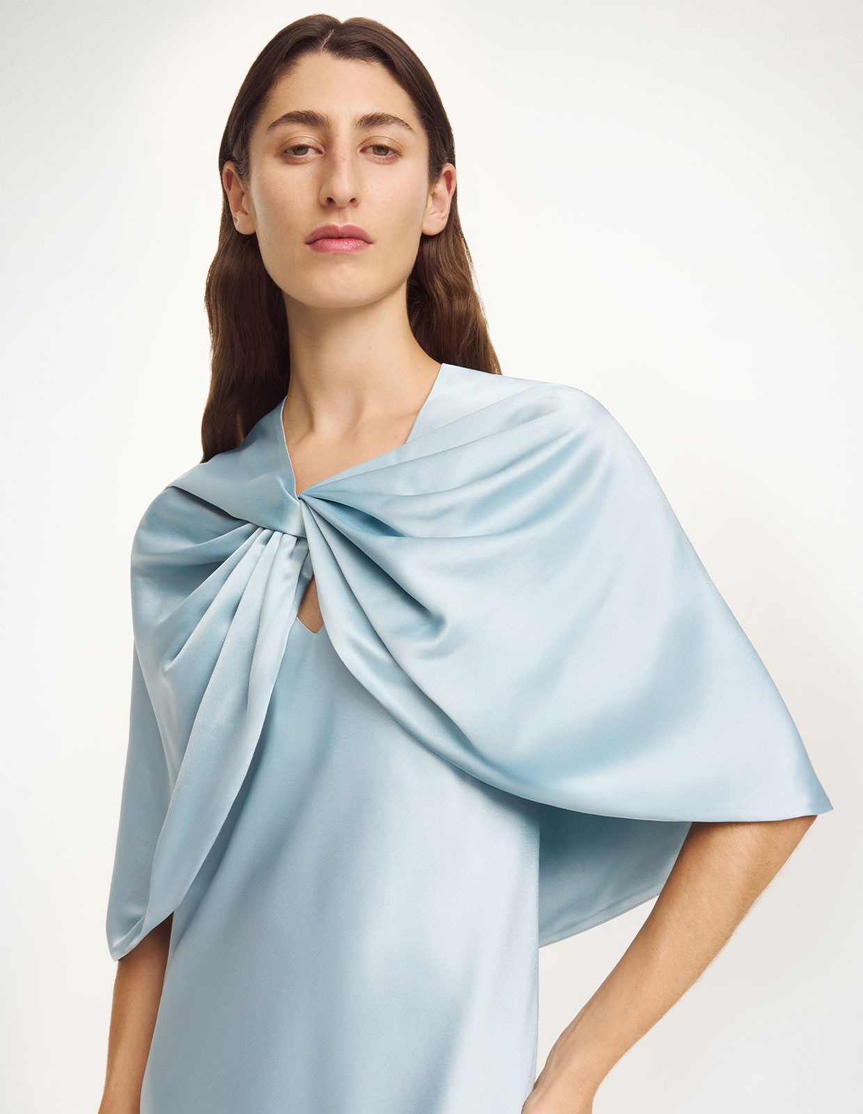 Pinlos Poncho Ljusblå One Size