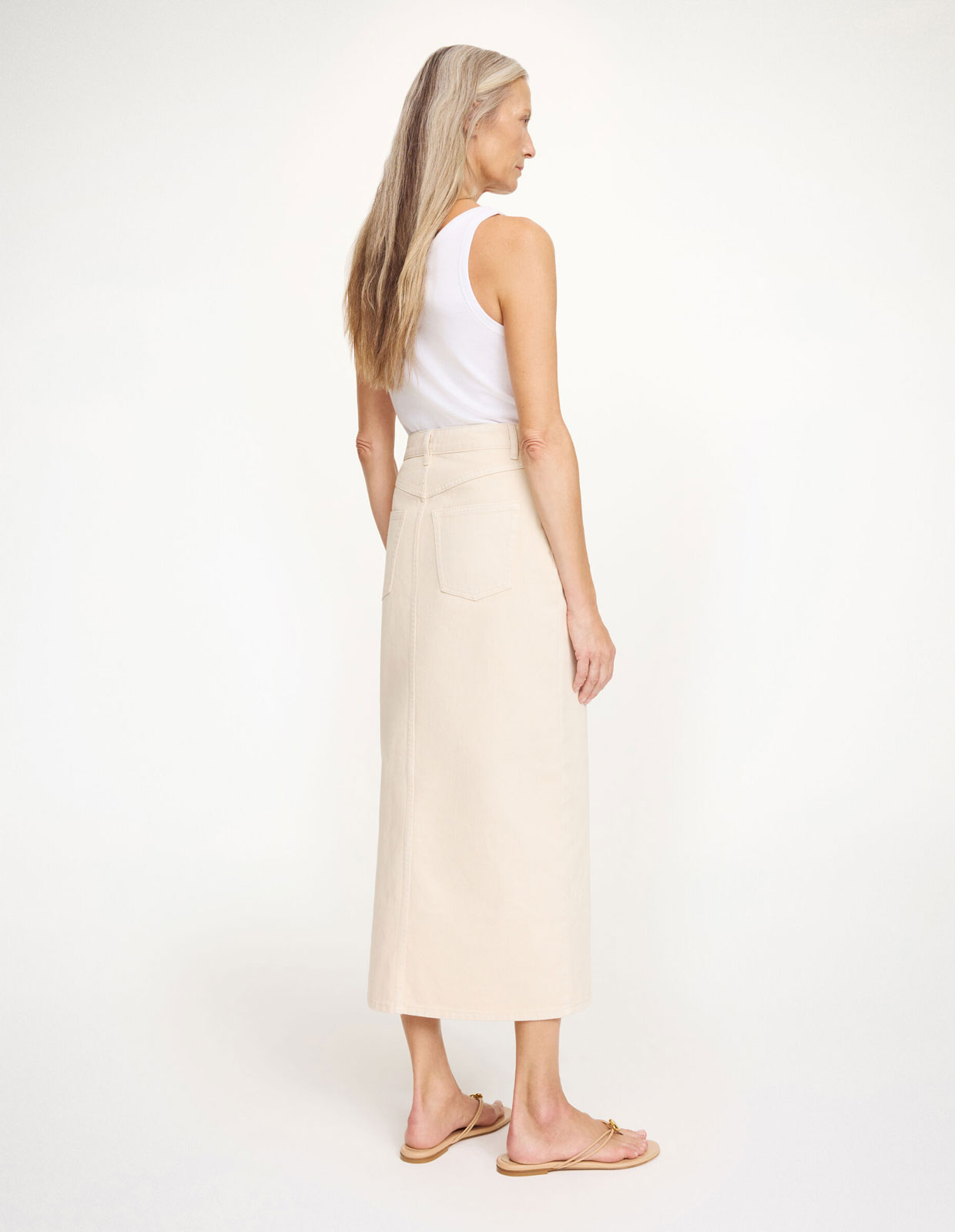 Phoenix Denimkjol Benvit