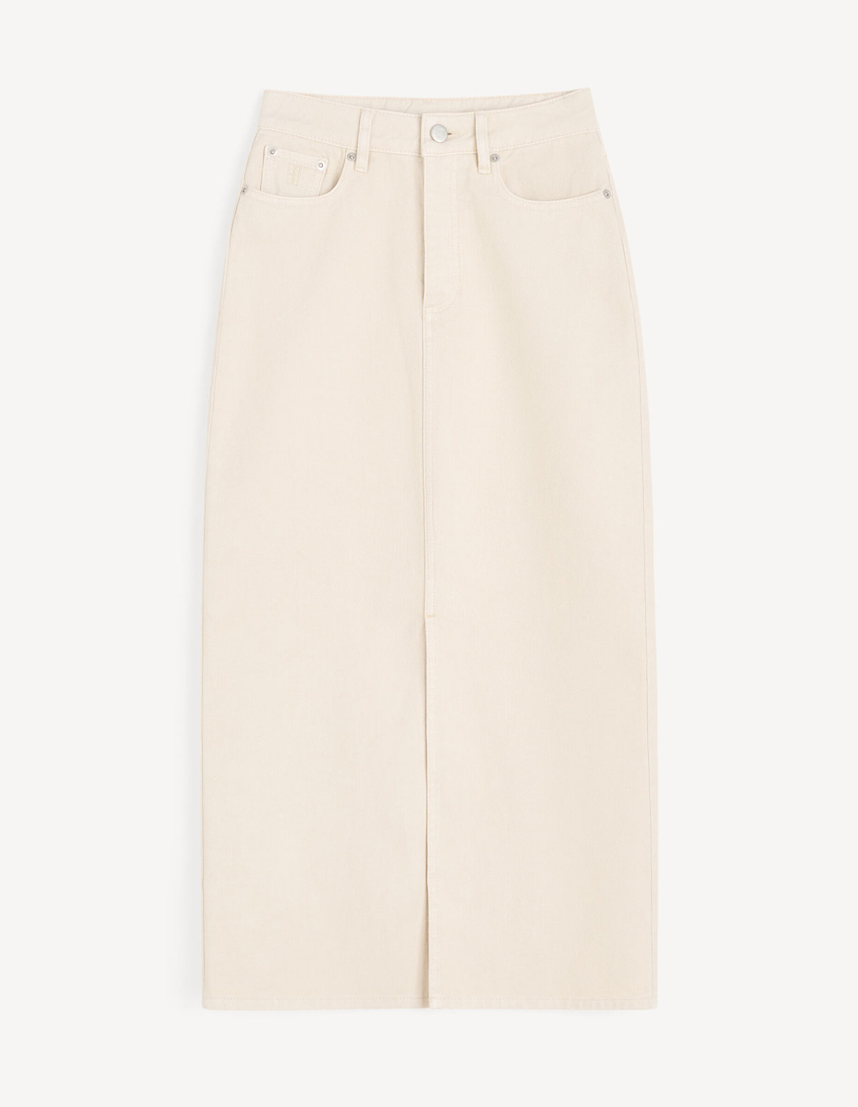 Phoenix Denimkjol Benvit