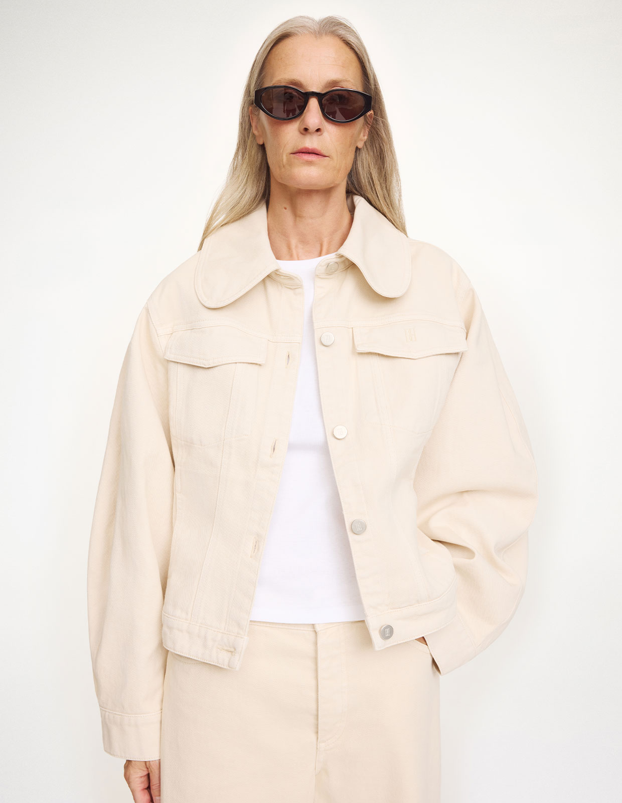 Villies Jeansjacka Benvit