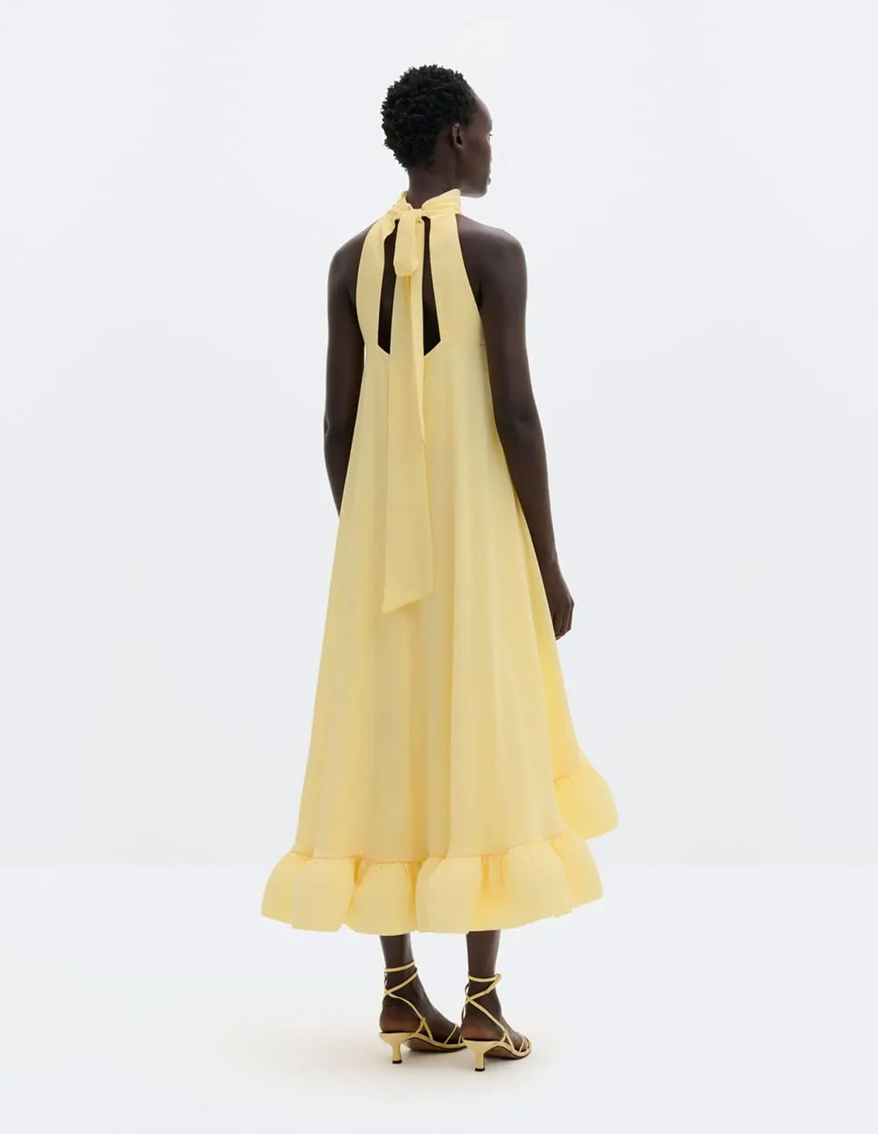 Sabrina Halterneck Klänning Ljusgul