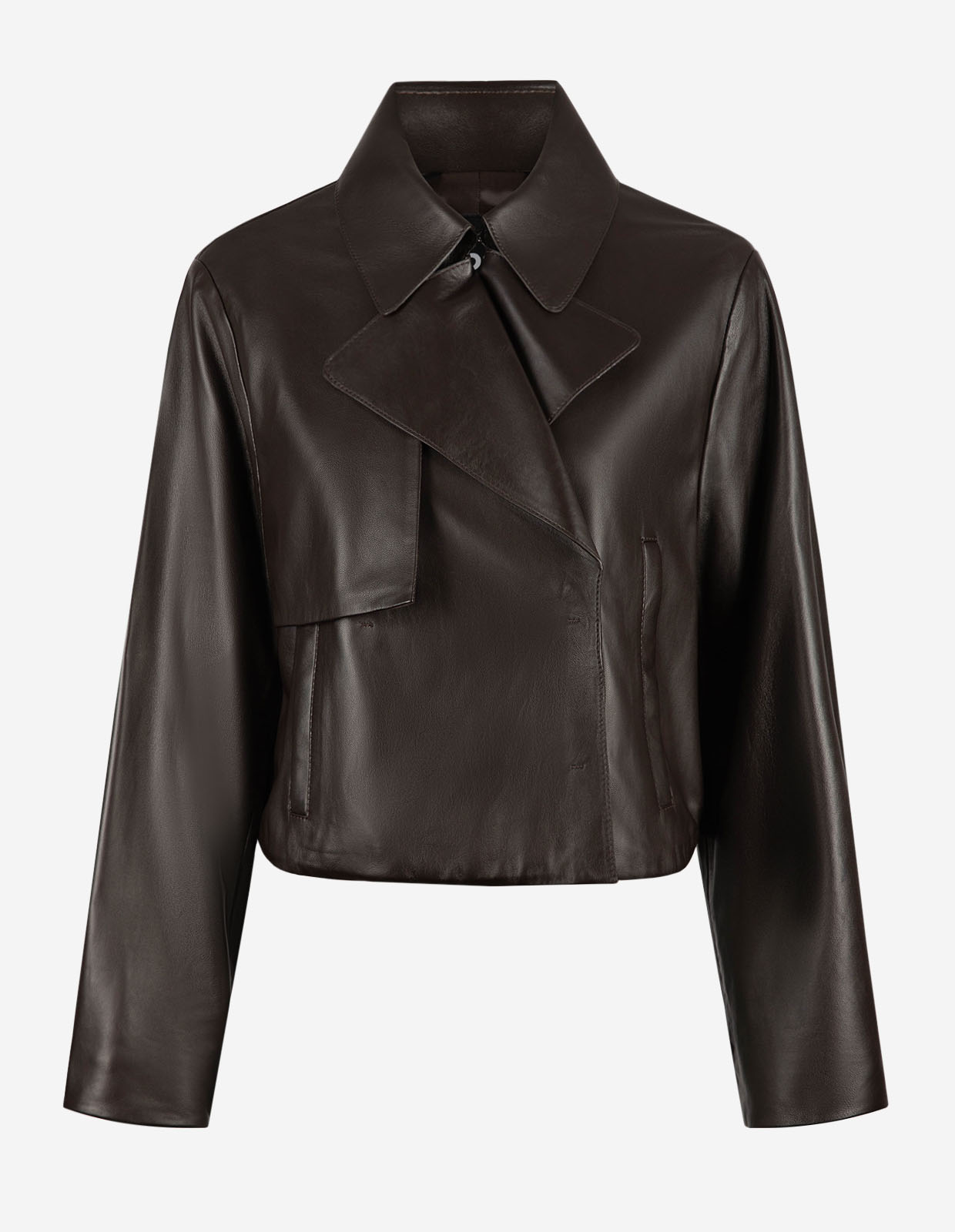 Sarcae Skinnjacka Mörkbrun