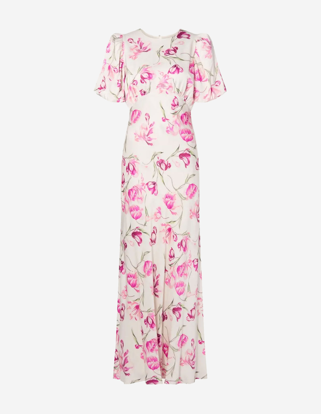 Freja Klänning Vit/Rosa Blommig