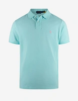 Pikétröja Custom Slim Fit Ljus Turkos