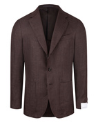 Tosca Jacket Linen Wool Pepita Brown Stl 48