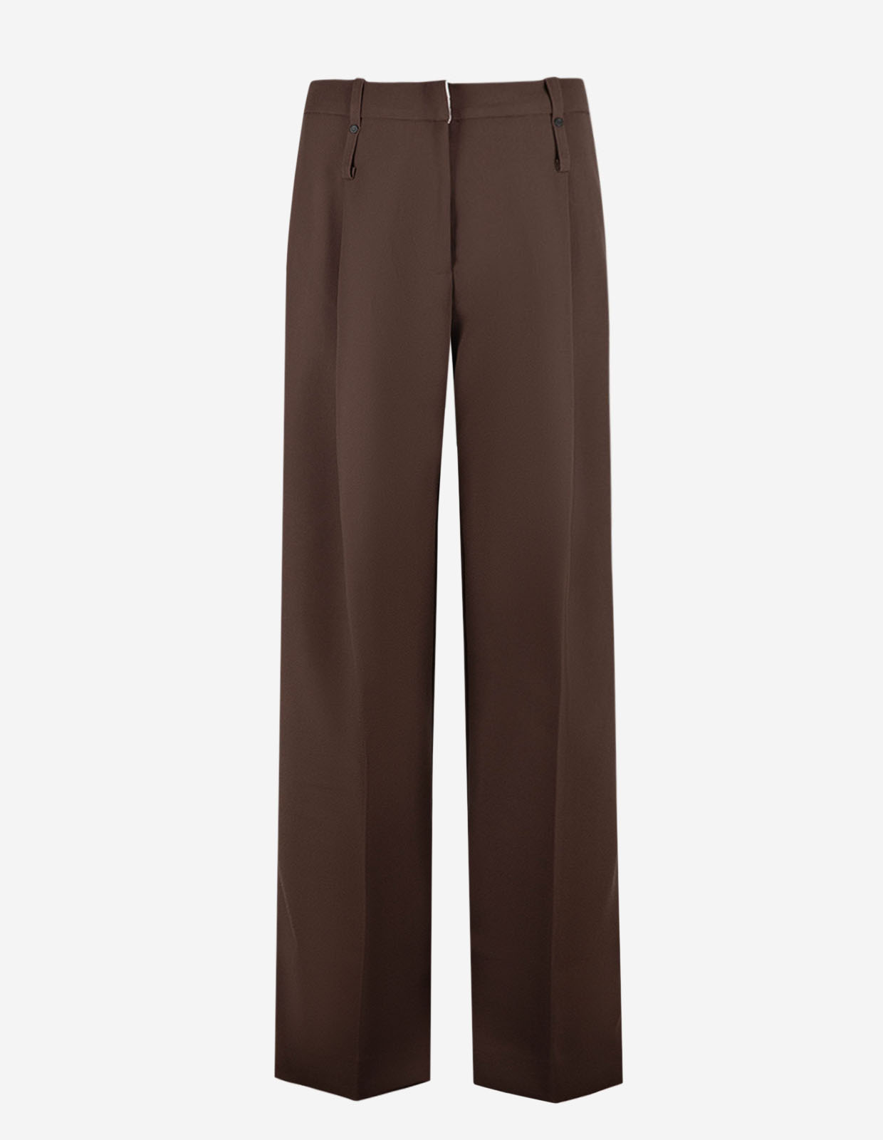 Elevated Pleat Byxa Mörkbrun