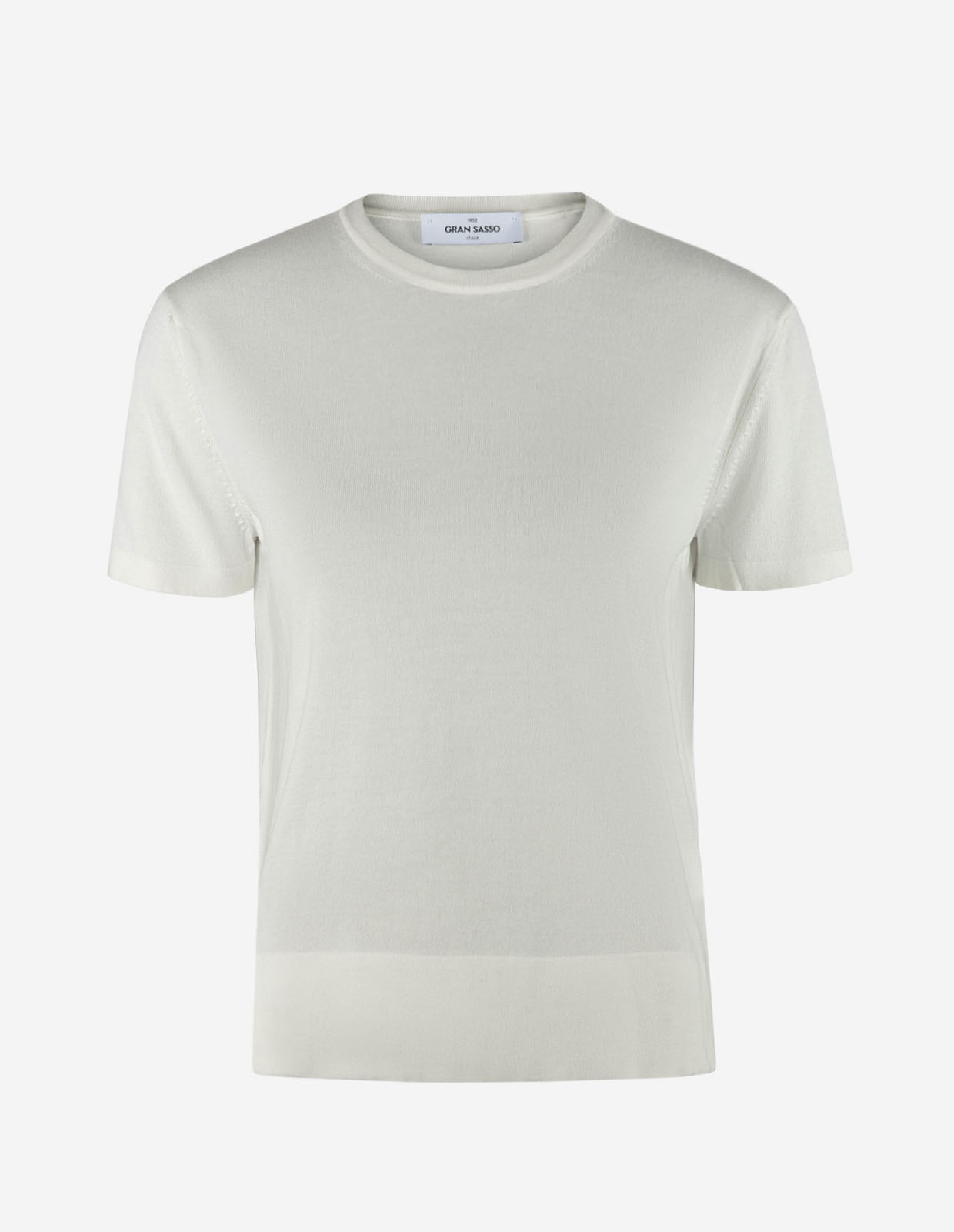 Stickad T-Shirt Benvit