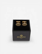 Black Tie Collection Oval Cufflinks Guld One Size