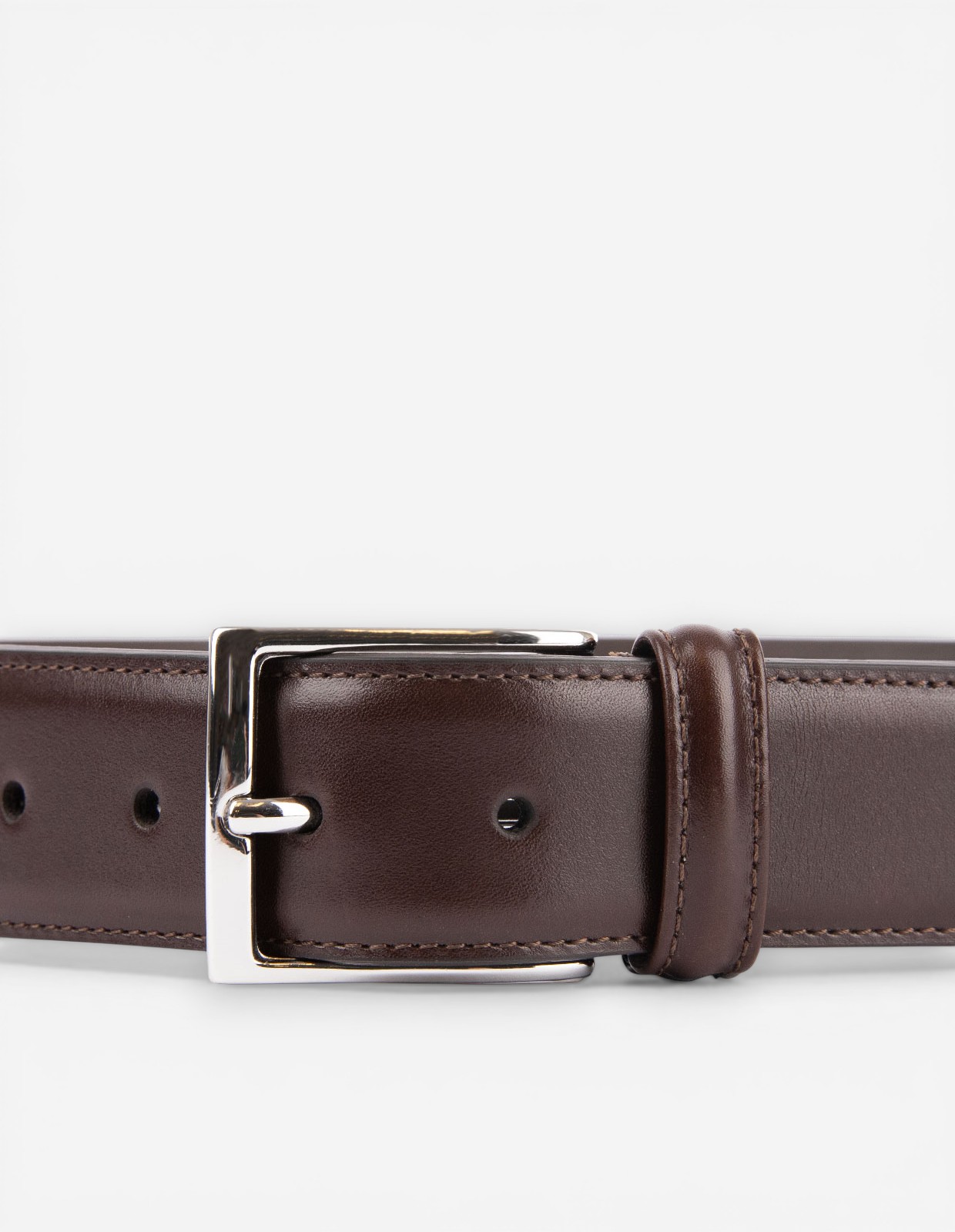 Läderbälte kalvskinn 3,5 cm Brown