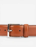 Läderbälte kalvskinn 3,5 cm Cognac 80